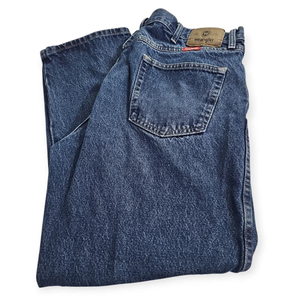 Wrangler Denim Blue Jeans Mens 40 x 29 100% Cotton‎